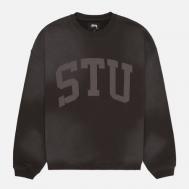 Мужская толстовка  Stu Relaxed Crew, цвет чёрный, размер XL Stussy