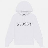 Мужская толстовка  Felt Applique Hoodie, цвет серый, размер S Stussy