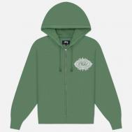 Мужская толстовка  Mantra Zip Hoodie, цвет зелёный, размер S Stussy