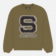 Мужская толстовка  State Crew, цвет оливковый, размер XL Stussy