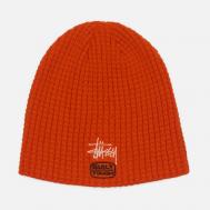 Шапка  Waffle Skullcap Built Tough, цвет оранжевый Stussy