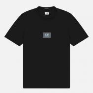 Мужская футболка  30/2 Mercerized Jersey Twisted Small Logo, цвет чёрный, размер L C.P. COMPANY