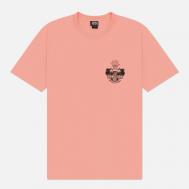 Мужская футболка  Built To Last Pigment Dyed, цвет розовый, размер L Stussy