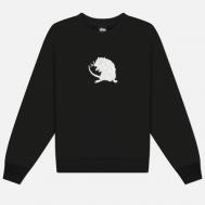 Мужская толстовка  Long Range Crew, цвет чёрный, размер L Stussy