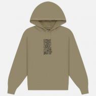 Мужская толстовка  Authentic Gear Hoodie, цвет оливковый, размер M Stussy
