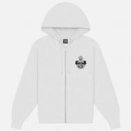 Мужская толстовка  Built To Last Zip Hoodie, цвет серый, размер S Stussy