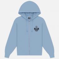 Мужская толстовка  Built To Last Zip Hoodie, цвет голубой, размер XL Stussy