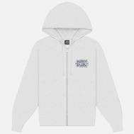 Мужская толстовка  Champion Oval Zip Hoodie, цвет серый, размер S Stussy