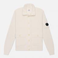 Мужской свитер  Lambswool GRS Buttoned Knit, цвет белый, размер L C.P. COMPANY