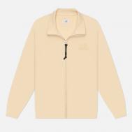 Мужская толстовка  Diagonal Raised Fleece Zip Logo, цвет бежевый, размер L C.P. COMPANY