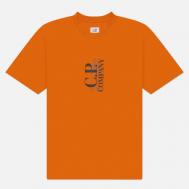Мужская футболка  30/1 Jersey Logo Comfort Fit, цвет оранжевый, размер M C.P. COMPANY