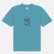Мужская футболка  30/1 Jersey Logo Comfort Fit, цвет голубой, размер XXL C.P. COMPANY