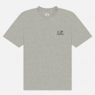 Мужская футболка  30/1 Jersey Logo Printed Logo, цвет серый, размер L C.P. COMPANY