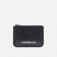 Кошелек  Solid Camo Leather Pouch, цвет чёрный A BATHING APE®