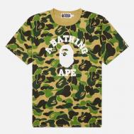 Мужская футболка  ABC Camo College, цвет зелёный, размер S A BATHING APE®