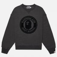 Мужская толстовка  Over Dye Busy Works Relaxed Fit Crewneck, цвет серый, размер XL A BATHING APE®
