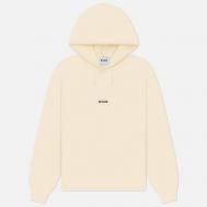 Мужская толстовка   Micrologo Print Unbrushed Hoodie, цвет бежевый, размер S MSGM