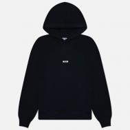 Мужская толстовка   Micrologo Brushed Print Hoodie, цвет чёрный, размер M MSGM