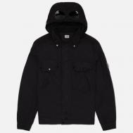Мужская рубашка  Flatt Nylon Mixed Goggle Overshirt, цвет чёрный, размер XL C.P. COMPANY