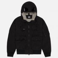 Мужская куртка ветровка  Chrome-R Goggle Hooded, цвет чёрный, размер L C.P. COMPANY