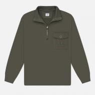 Мужская толстовка  Diagonal Raised Fleece Half Zip Regular, цвет серый, размер L C.P. COMPANY