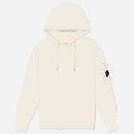 Мужская толстовка  Cotton Diagonal Fleece Hoodie Lens, цвет белый, размер L C.P. COMPANY