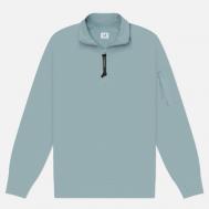 Мужская толстовка  Diagonal Raised Fleece Half Zip Lens Regular, цвет голубой, размер XXL C.P. COMPANY