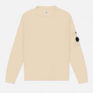 Мужская толстовка  Malfile Fleece Lens Crewneck, цвет бежевый, размер XXL C.P. COMPANY
