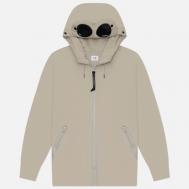 Мужская толстовка  Diagonal Raised Fleece Goggle Hoodie Regular, цвет серый, размер XXL C.P. COMPANY