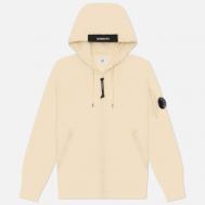 Мужская толстовка  Dioganal Raised Fleece Lens Full-Zip Hoodie, цвет бежевый, размер M C.P. COMPANY