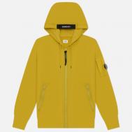 Мужская толстовка  Dioganal Raised Fleece Lens Full-Zip Hoodie, цвет жёлтый, размер L C.P. COMPANY