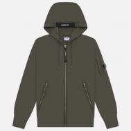 Мужская толстовка  Dioganal Raised Fleece Lens Full-Zip Hoodie, цвет серый, размер S C.P. COMPANY