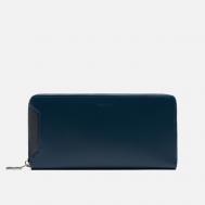 Кошелек  Notch Leather Round Zipper, цвет синий Master-Piece