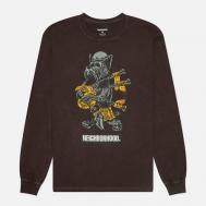 Мужской лонгслив  LS-17, цвет коричневый, размер S Neighborhood