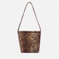 Сумка  Speak Easy Leopard Shoulder, цвет коричневый WACKO MARIA