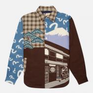 Мужская демисезонная куртка  Heritage Ukiyo-E Applique Padded, цвет синий, размер XXL Evisu