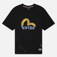 Мужская футболка  Heritage Logo Printed, цвет чёрный, размер L Evisu
