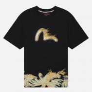 Мужская футболка  Seagull & Wave Print, цвет чёрный, размер M Evisu