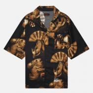 Мужская рубашка  Heritage Fisherman Godhead All Over Printed, цвет чёрный, размер XXL Evisu