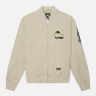 Мужская куртка бомбер  Heritage Daicock Print, цвет серый, размер XXL Evisu