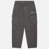 Мужские брюки  Heritage Garment Dye Cargo Seagull Embroidery, цвет серый, размер 34 Evisu