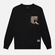Мужская толстовка  Heritage Japanese Kite Printed Brocade Pocket, цвет чёрный, размер XXL Evisu