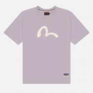 Мужская футболка  Heritage Hand Brush Seagull Printed, цвет фиолетовый, размер L Evisu