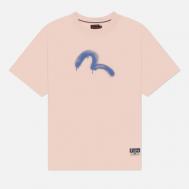 Мужская футболка  Heritage Angel & Graffiti Slogan Printed, цвет розовый, размер XXL Evisu