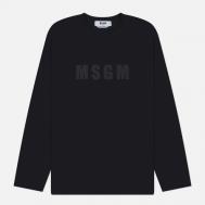 Мужской лонгслив   Maxilogo Washed, цвет чёрный, размер M MSGM