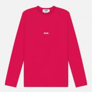 Мужской лонгслив   Micrologo, цвет розовый, размер L MSGM
