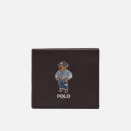 Кошелек  Billfold Medium Elevated Bear, цвет коричневый Polo Ralph Lauren