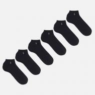 Комплект носков  Cushioned Low Cut 6-Pack, цвет чёрный, размер 40-46 EU Polo Ralph Lauren