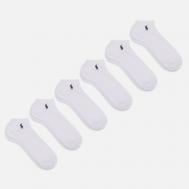 Комплект носков  Cushioned Low Cut 6-Pack, цвет белый, размер 40-46 EU Polo Ralph Lauren
