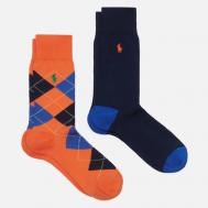 Комплект носков  Lightweight Argyle Crew 2-Pack, цвет комбинированный, размер 43-46 EU Polo Ralph Lauren
